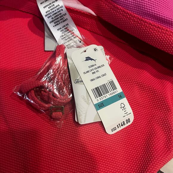 NWT Tommy Bahama Island Cays Colorblock Band One-Piece Women's 16 - Picture 7 of 9